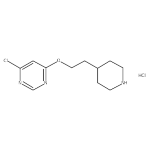 4-Chloro-6-(2-(piperidin-4-yl)ethoxy)pyrimidine hydrochloride结构式