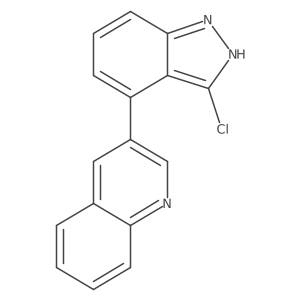 3-(3-chloro-1H-indazol-4-yl)quinoline结构式