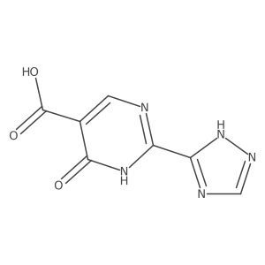 6-oxo-2-(4H-1,2,4-triazol-3-yl)-1,6-dihydropyrimidine-5-carboxylic acid结构式