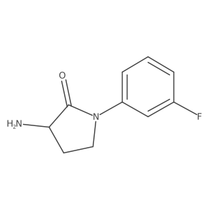 3-Amino-1-(3-fluorophenyl)pyrrolidin-2-one结构式
