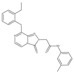 2-{8-[(2-ethylphenyl)sulfanyl]-3-oxo-2H,3H-[1,2,4]triazolo[4,3-a]pyrazin-2-yl}-N-(3-methylphenyl)acetamide Structure