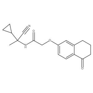N-(1-cyano-1-cyclopropylethyl)-2-[(5-oxo-5,6,7,8-tetrahydronaphthalen-2-yl)oxy]acetamide结构式