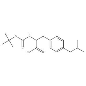 2-((tert-Butoxycarbonyl)amino)-3-(4-isobutylphenyl)propanoic acid Structure