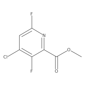 2-Pyridinecarboxylic acid, 4-chloro-3,6-difluoro-, methyl ester结构式