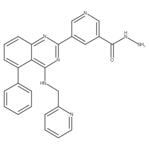 5-(5-Phenyl-4-(pyridin-2-ylmethylamino)quinazolin-2-yl)nicotinohydrazide Structure