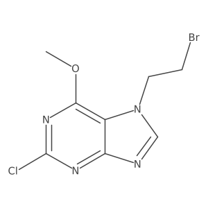 7-(2-Bromoethyl)-2-chloro-6-methoxypurine结构式
