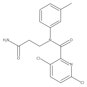 3-[1-(3,6-dichloropyridin-2-yl)-N-(3-methylphenyl)formamido]propanamide结构式