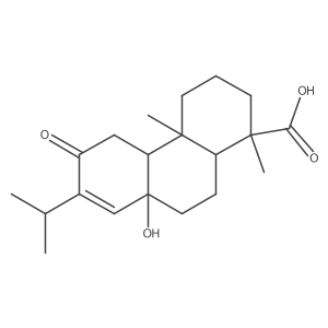 1-Phenanthrenecarboxylic acid, 1,2,3,4,4a,4b,5,6,8a,9,10,10a-dodecahydro-8a-hydroxy-1,4a-dimethyl-7-(1-methylethyl)-6-oxo-, [1R-(1I+/-,4aI(2),4bI+/-,8aI+/-,10aI+/-)]- Structure