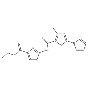 ethyl 2-({[4-methyl-2-(1H-pyrrol-1-yl)-1,3-thiazol-5-yl]carbonyl}amino)-1,3-thiazole-4-carboxylate Structure