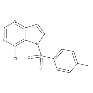 4-Chloro-5-tosyl-5H-pyrrolo[3,2-d]pyrimidine结构式