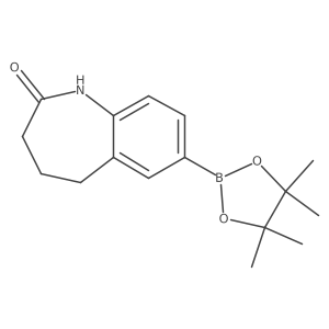 7-(4,4,5,5-Tetramethyl-1,3,2-dioxaborolan-2-yl)-4,5-dihydro-1H-benzo[b]azepin-2(3H)-one结构式