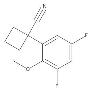 1-(3,5-Difluoro-2-methoxyphenyl)cyclobutane-1-carbonitrile Structure