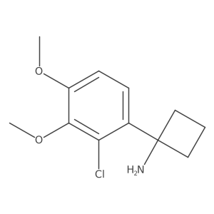 1-(2-Chloro-3,4-dimethoxyphenyl)cyclobutan-1-amine结构式