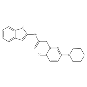 N-(1H-benzimidazol-2-yl)-2-[6-oxo-3-(thiomorpholin-4-yl)pyridazin-1(6H)-yl]acetamide结构式
