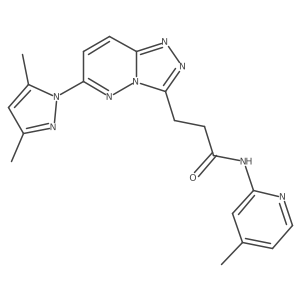 3-[6-(3,5-dimethyl-1H-pyrazol-1-yl)[1,2,4]triazolo[4,3-b]pyridazin-3-yl]-N-(4-methylpyridin-2-yl)propanamide结构式