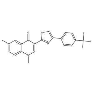1,6-dimethyl-3-{3-[4-(trifluoromethyl)phenyl]-1,2,4-oxadiazol-5-yl}quinolin-4(1H)-one Structure