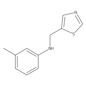 3-Methyl-N-(thiazol-5-ylmethyl)aniline结构式