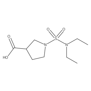 1-(n,n-Diethylsulfamoyl)pyrrolidine-3-carboxylic acid结构式