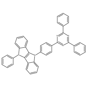 5-(4-(4,6-Diphenyl-1,3,5-triazin-2-yl)phenyl)-10-phenyl-5,10-dihydroindolo[3,2-b]indole Structure