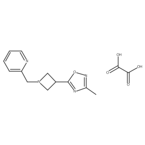 3-Methyl-5-(1-(pyridin-2-ylmethyl)azetidin-3-yl)-1,2,4-oxadiazole oxalate结构式