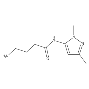 4-amino-N-(1,3-dimethyl-1H-pyrazol-5-yl)butanamide Structure