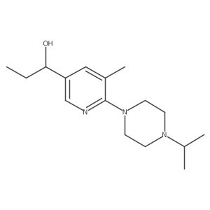 1-(6-(4-Isopropylpiperazin-1-yl)-5-methylpyridin-3-yl)propan-1-ol结构式