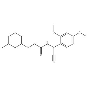 N-[cyano(2,4-dimethoxyphenyl)methyl]-2-[(3-methylcyclohexyl)oxy]acetamide结构式