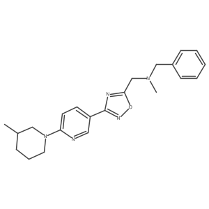 Benzyl(methyl)({3-[6-(3-methylpiperidin-1-YL)pyridin-3-YL]-1,2,4-oxadiazol-5-YL}methyl)amine Structure