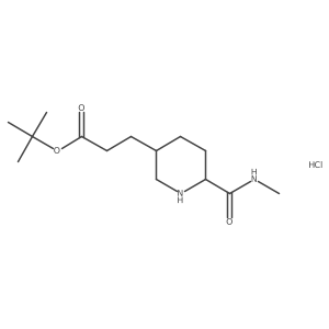 tert-butyl 3-(6-(methylcarbamoyl)piperidin-3-yl)propanoate HCl Structure