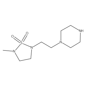 2-Methyl-5-[2-(piperazin-1-yl)ethyl]-1$l^{6},2,5-thiadiazolidine-1,1-dione结构式