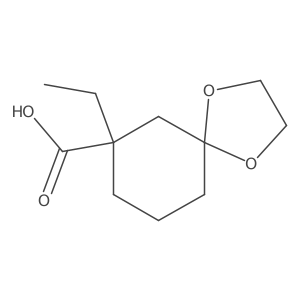 7-Ethyl-1,4-dioxaspiro[4.5]decane-7-carboxylic acid结构式