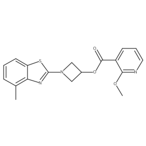 1-(4-Methylbenzo[d]thiazol-2-yl)azetidin-3-yl 2-methoxynicotinate结构式