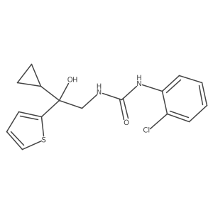 1-(2-Chlorophenyl)-3-(2-cyclopropyl-2-hydroxy-2-(thiophen-2-yl)ethyl)urea结构式