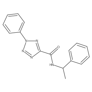 2-phenyl-N-(1-phenylethyl)-2H-tetrazole-5-carboxamide Structure