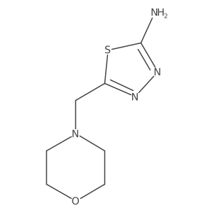 5-(4-Morpholinylmethyl)-1,3,4-thiadiazol-2-ylamine结构式