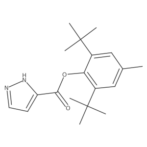 2,6-Bis(1,1-dimethylethyl)-4-methylphenyl 1H-pyrazole-3-carboxylate结构式