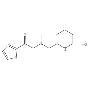 2-(Methyl(piperidin-2-ylmethyl)amino)-1-(thiazol-2-yl)ethanone hydrochloride Structure