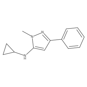 N-cyclopropyl-1-methyl-3-phenyl-1H-pyrazol-5-amine Structure