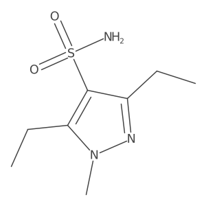 3,5-diethyl-1-methyl-1H-pyrazole-4-sulfonamide结构式