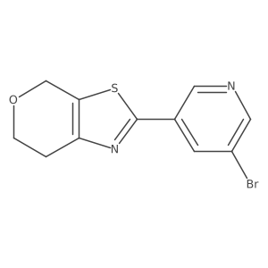 2-(5-bromopyridin-3-yl)-6,7-dihydro-4H-pyrano[4,3-d]thiazole结构式