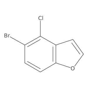 5-Bromo-4-chloro-1-benzofuran结构式