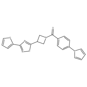 (4-(1H-pyrrol-1-yl)phenyl)(3-(3-(furan-2-yl)-1,2,4-oxadiazol-5-yl)azetidin-1-yl)methanone Structure