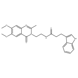 N-[2-(6,7-dimethoxy-2-methyl-4-oxoquinazolin-3(4H)-yl)ethyl]-3-(1H-indol-3-yl)propanamide Structure