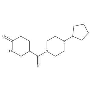 5-(4-Cyclopentylpiperazine-1-carbonyl)piperidin-2-one结构式
