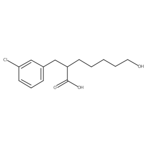 2-[(3-Chlorophenyl)methyl]-7-hydroxyheptanoic acid Structure