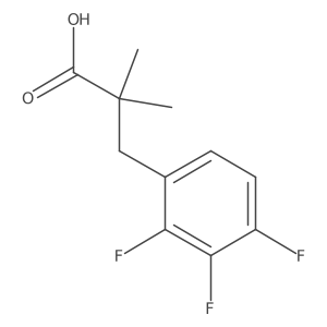 2,2-Dimethyl-3-(2,3,4-trifluorophenyl)propanoic acid Structure