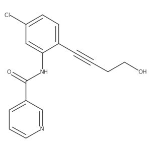 3-Pyridinecarboxamide, N-[5-chloro-2-(4-hydroxy-1-butyn-1-yl)phenyl]- Structure