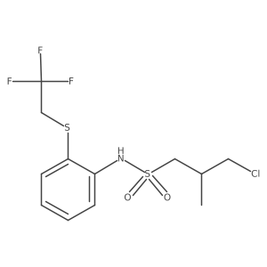 1-Propanesulfonamide, 3-chloro-2-methyl-N-[2-[(2,2,2-trifluoroethyl)thio]phenyl]-结构式
