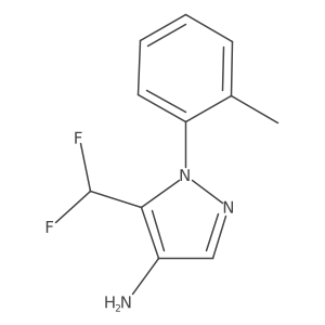 5-(difluoromethyl)-1-(2-methylphenyl)-1H-pyrazol-4-amine结构式