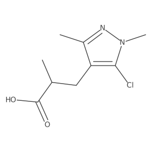 3-(5-chloro-1,3-dimethyl-1H-pyrazol-4-yl)-2-methylpropanoic acid Structure